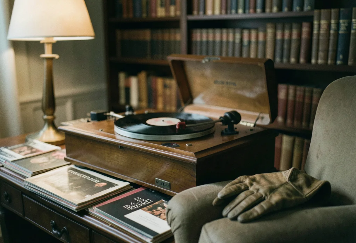Antique record player with soft warm light, Handel's Messiah: Best Recordings Explained.